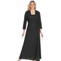 Women's Fashion Two-piece Lace Chiffon Dress Large Blouses