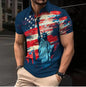 Mens Patterned Streetwear Loose-fitting Short-sleeve T-shirt
