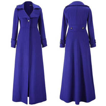 Women's New Woolen Turtleneck Extended Trench Coats