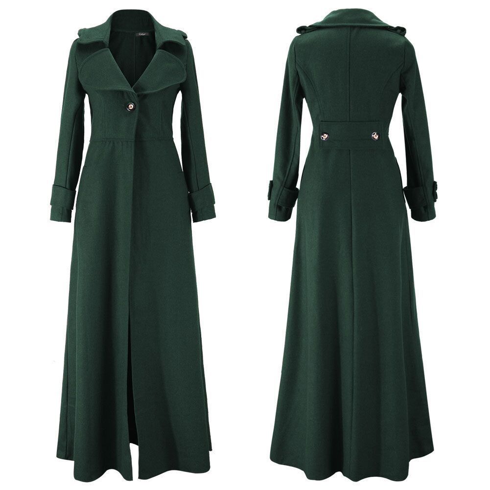 Women's New Woolen Turtleneck Extended Trench Coats