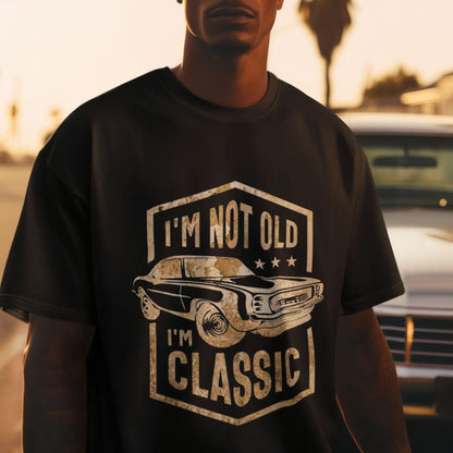 New 2025 Men's Printed T-Shirt - Black 100% Cotton Premium Tee, Durable Short-Sleeve Top