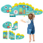 11-in-1 Dinosaur Activity Wall Busy Board Panels for Toddlers Education and Early Development