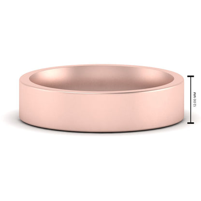 Comfort Fit Flat 4 mm Mens Wedding Band