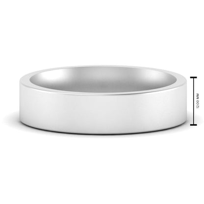 Comfort Fit Flat 4 mm Mens Wedding Band