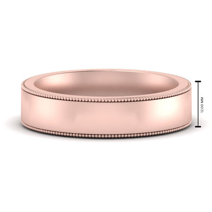 Stepped Edge Comfort Fit Flat Mens Band