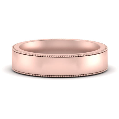Stepped Edge Comfort Fit Flat Mens Band