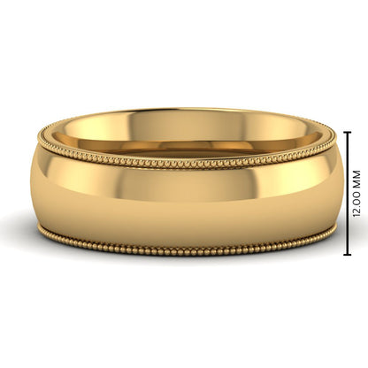 Comfort Fit Wedding Band Milgrain Edge