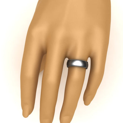 4 mm Milgrain Comfort Fit Mens Wedding Band