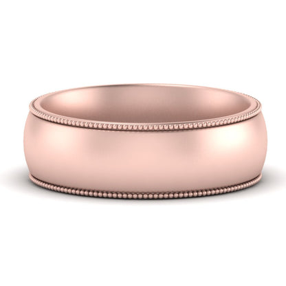 4 mm Milgrain Comfort Fit Mens Wedding Band