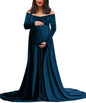 Women's Gold Veet Trailing Long Dress Graphy Dresses