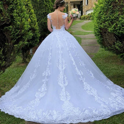 Dress White Vintage Lace Backless Sexy Wedding Dresses