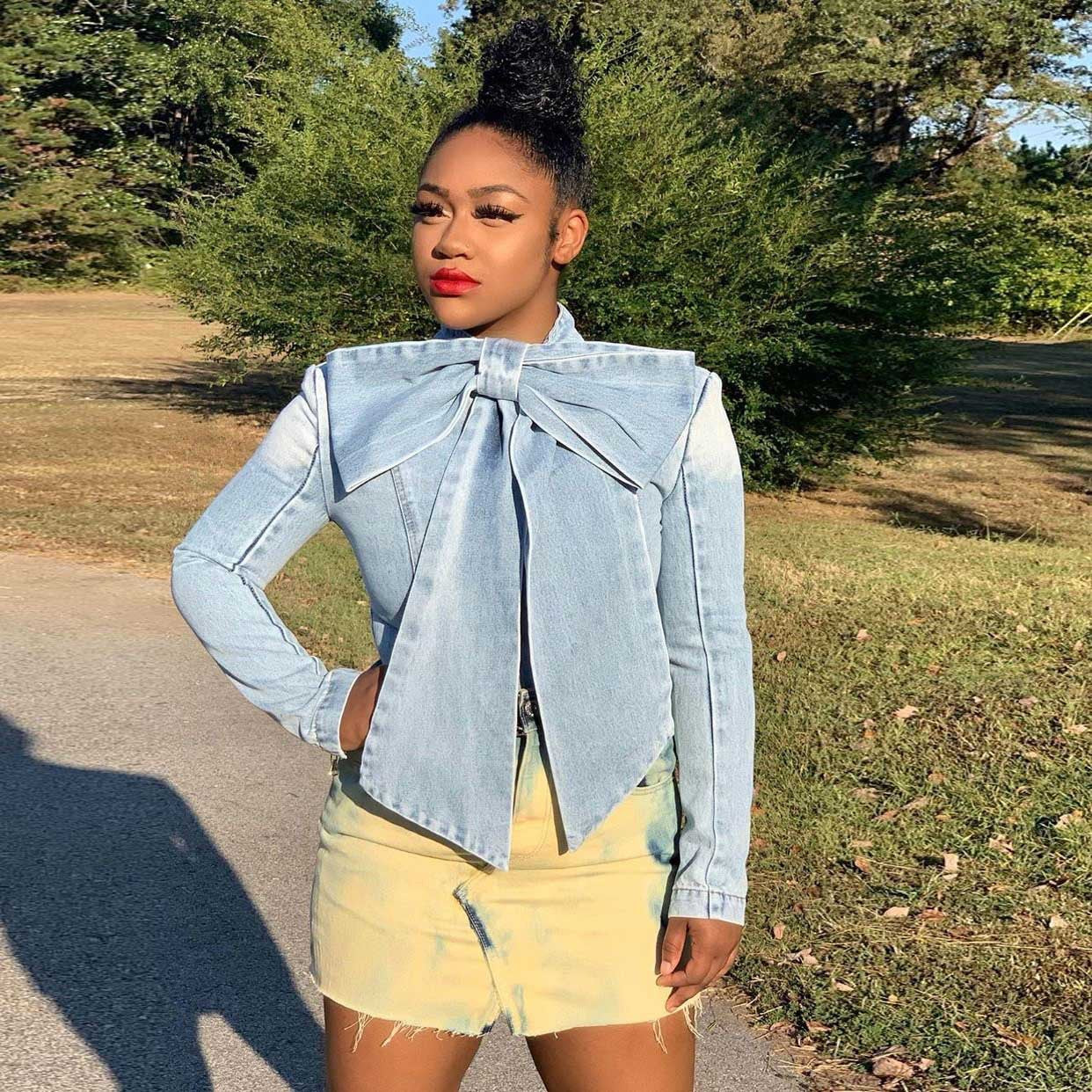Women's Beautiful Sexy Fashion Long-sleeved Denim Coats