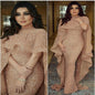 Women's Autumn Sexy Shawl Dress Fake Two Dresses