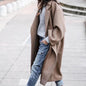 Women's Clothes Casual Long Pure Color Warm Coats