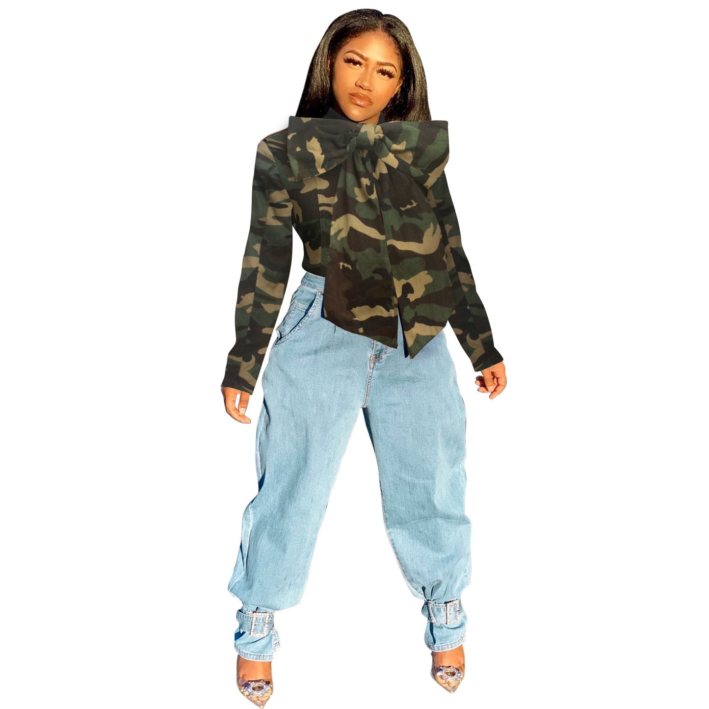 Women's Beautiful Sexy Fashion Long-sleeved Denim Coats