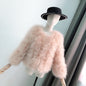 Women's Ostrich Fur Korean Style Clothes Turkey Coats