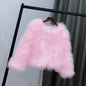 Women's Ostrich Fur Korean Style Clothes Turkey Coats