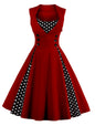 Women's Large Swing Gothic Dress Vintage Red Dresses