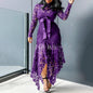 Women's Out Long Sleeve Stand-up Collar Tie Dresses