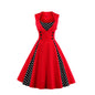 Women's Large Swing Gothic Dress Vintage Red Dresses