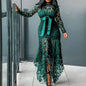 Women's Out Long Sleeve Stand-up Collar Tie Dresses