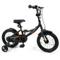 12/14/16/18 Inches Kids Bike with Removable Training Wheels and Adjustable Seatfor 3-8 Years Old Black