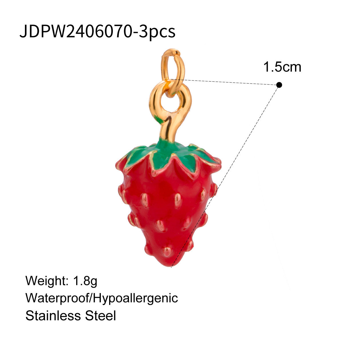 Women's Cute Drop Oil Pendant Color Retention Necklace Pendant