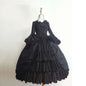 Retro Gothic Court Dress Cinched Stitching Dresses