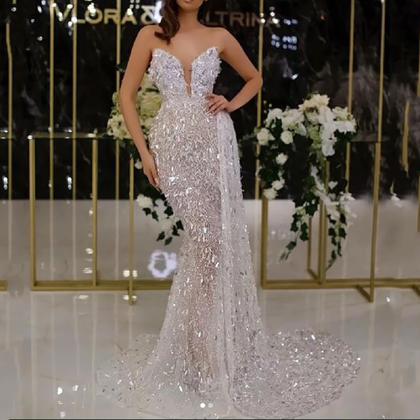 Women's Sexy Hot Sier Strap Dress Wedding Dresses