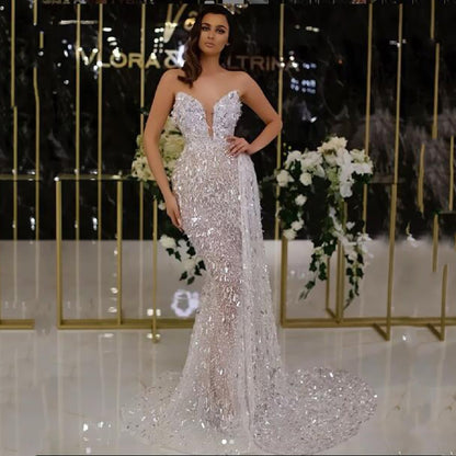 Women's Sexy Hot Sier Strap Dress Wedding Dresses