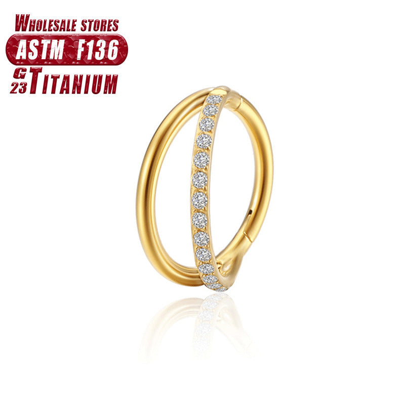 F136 Titanium Alloy Fork Nose Ring Human Body Puncture Ornament