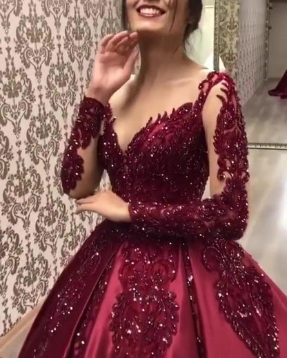 Women's Gilding Large Swing Sexy Dress Trailing Wedding Dresses