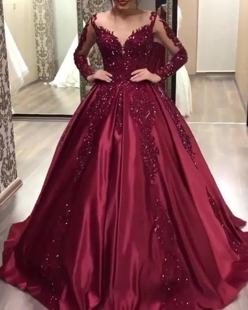 Women's Gilding Large Swing Sexy Dress Trailing Wedding Dresses