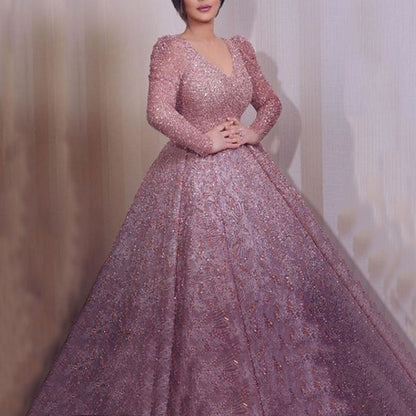 Women's Summer Nude Pink Golden Waist Long Dresses