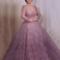Women's Summer Nude Pink Golden Waist Long Dresses
