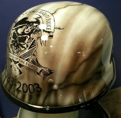 Harley Helmet Air Force Police Logo and American Flag