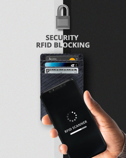 Genuine Leather Slim Card Holder – RFID Blocking, Minimalist