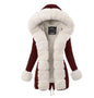 Women's Winter Warm Hooded Fur Collar Cotton Coats