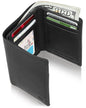 Genuine Leather Trifold Wallet – ID Window, 7 Card Slots, RFID Blocking