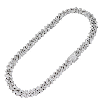 Men's Box Buckle Rhombus Cuban Rap Full Zirconium Hip Bracelets
