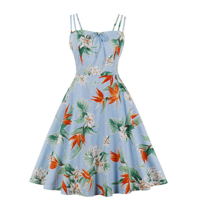 Slouchy Summer Printed Dress Floral Slip Dresses