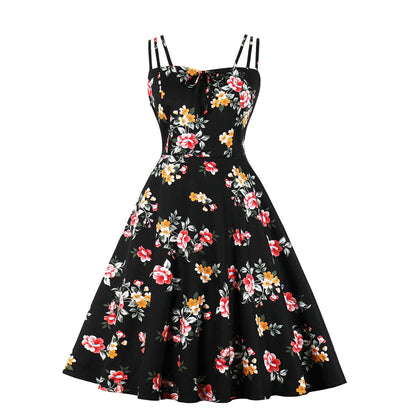 Slouchy Summer Printed Dress Floral Slip Dresses