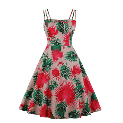 Slouchy Summer Printed Dress Floral Slip Dresses