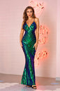 Women's Sexy Strap Retro Sequins Dress Formal Dresses