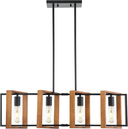 Farmhouse Linear Semi-Caged Chandelier