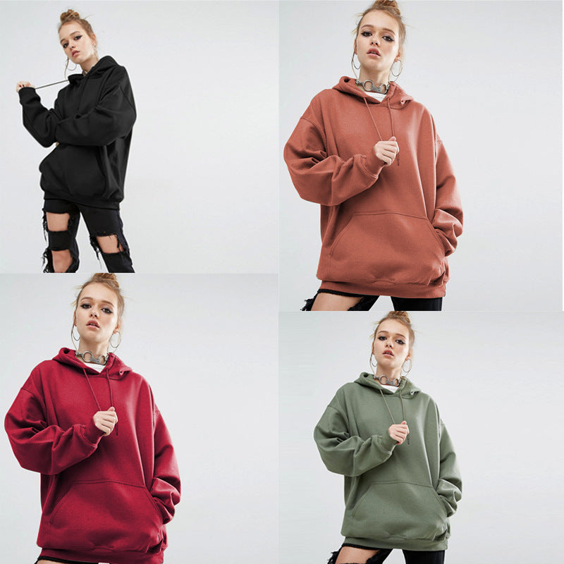 Hooded Bat Sleeve Sweater Women's Clothing