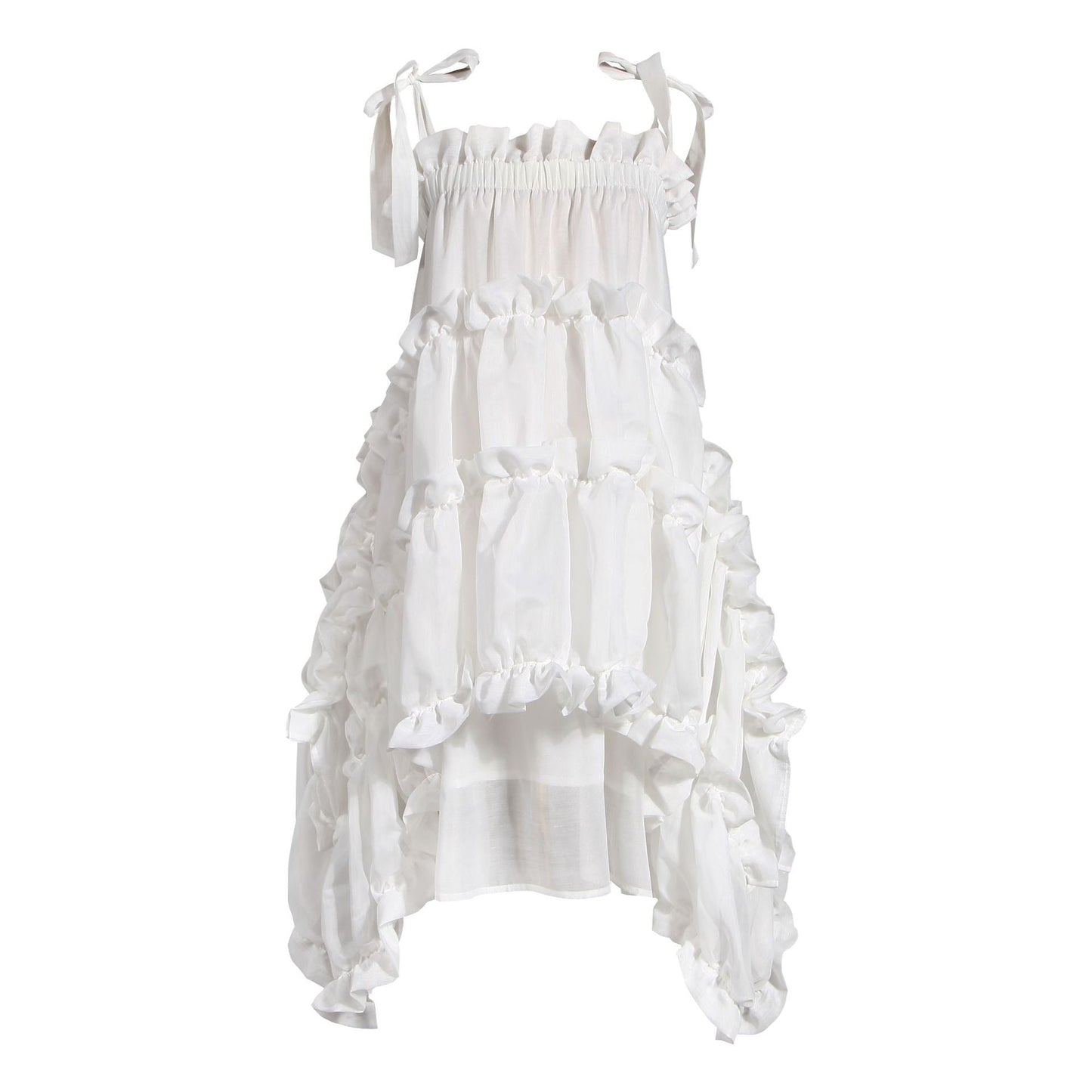Dark Suspender Two Kinds Of Wearing Methods Artificial Silk Dresses