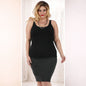 InstantFigure Curvy Plus Size Short Pencil Skirt with Back Zip 16807MC