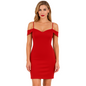InstantFigure Short Off Shoulder Cowl Neck Dress 169460