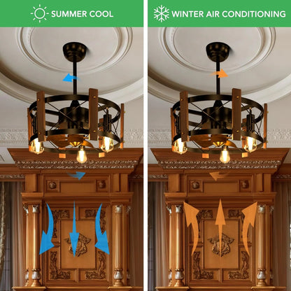 Modern Farmhouse Ceiling Fan with LED Lights